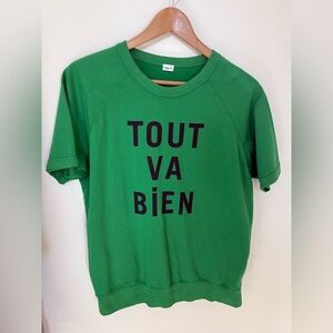 Clare V Green Graphic Sweatshirt